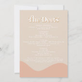 TRIXIEレトロ70のDisco Groovy赤面バチェロレッテ 招待状 (裏面)