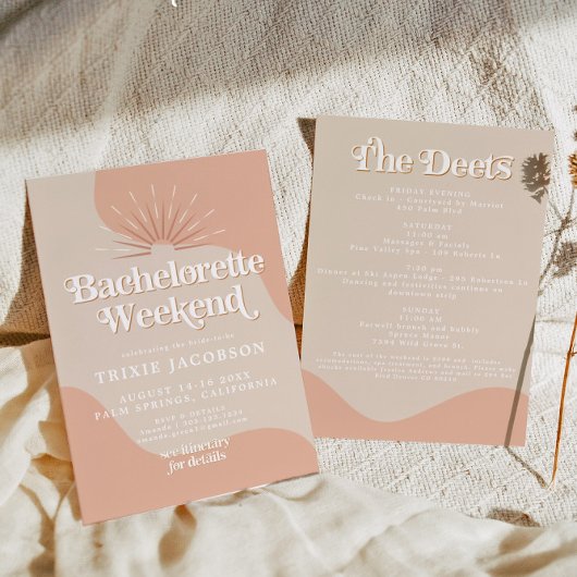 TRIXIEレトロ70のDisco Groovy赤面バチェロレッテ 招待状