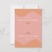 TRIXIEレトロ70のGroovyピンクオレンジ座席表 出欠カード (正面)