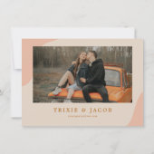 TRIXIE赤面レトロアーチ型写真保存日 招待状 (裏面)