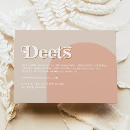 TRIXIE赤面レトロアーチ70のDeets詳細カード 招待状