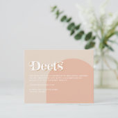 TRIXIE赤面レトロアーチ70のDeets詳細カード 招待状 (スタンド正面)