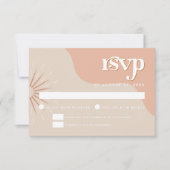 TRIXIE レトロなフラッシュ 70年代をテーマにした結婚式の出欠確認カード 招待状 (正面)