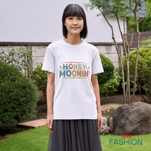 TRIXIE レトロ70年代風 ハニームーニング中の花嫁 Tシャツ