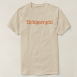TRIXIE レトロ70's風 焼きオレンジ色のブライズメイド Tシャツ