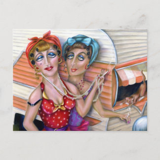 Trixie Sisters：ピンクのトレーラーシリーズ ポストカード