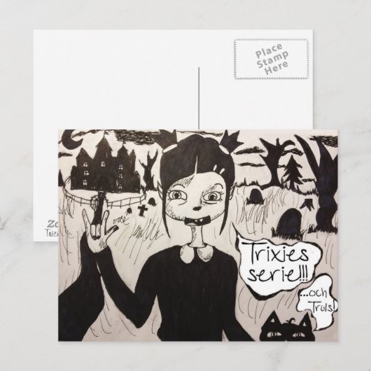 Trixie & Truls vykort ポストカード (正面/裏面)