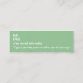 TRJのファインアートのテンプレート スキニー名刺 (裏面)