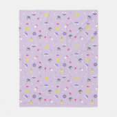 TRK – パープルパターン フリースブランケット (正面)