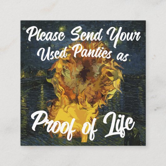 TRMP Please Send Your Used Panties Proof of Life エンクロージャーカード (正面)