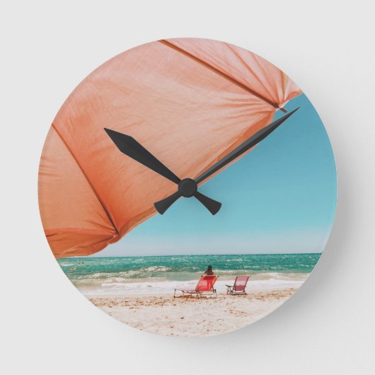 Trocadero Playa - Marbella - Spain ラウンド壁時計 (正面)