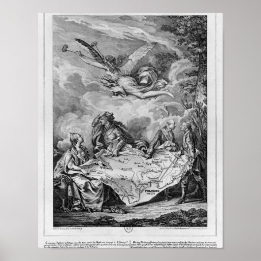 Troelfthケーキ,ポーランドの最初のパーティション ポスター (正面)