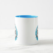 Trois adorables bébés phoques aux grands yeux. マグカップ (中央)