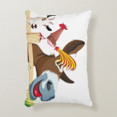 Trois animaux de ferme sur votre coussin アクセントクッション (正面(垂直))