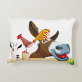 Trois animaux de ferme sur votre coussin アクセントクッション (裏面)