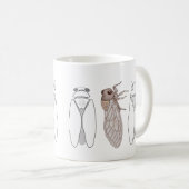 Trois cigales de Provence dessin au trait. コーヒーマグカップ (正面右)