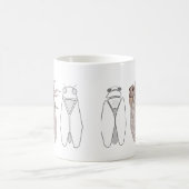 Trois cigales de Provence dessin au trait. コーヒーマグカップ (中央)