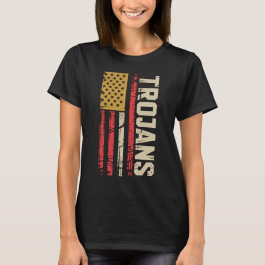 Trojans American Spirit Vintage Patriotic Tシャツ (正面)