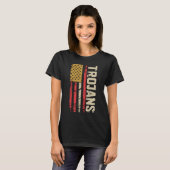 Trojans American Spirit Vintage Patriotic Tシャツ (正面フル)