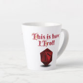 Trollの方法 – 重要なヒットRPGサイコロ カフェラテマグ (右アングル)