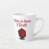 Trollの方法 – 重要なヒットRPGサイコロ カフェラテマグ (右)