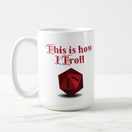 Trollの方法 – 重要なヒットRPGサイコロ コーヒーマグカップ (左)