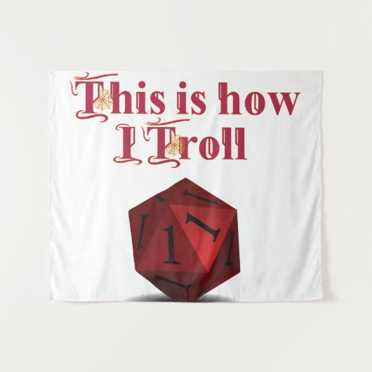 Trollの方法 – 重要なヒットRPGサイコロ タペストリー (正面(横))