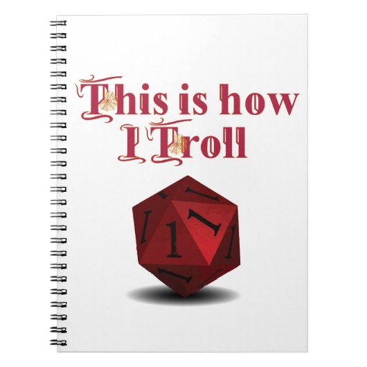 Trollの方法 – 重要なヒットRPGサイコロ ノートブック (正面)