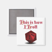 Trollの方法 – 重要なヒットRPGサイコロ マグネット (正面/裏面)