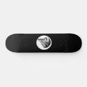 Troll black and white design スケートボード (横)