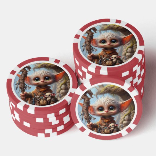 Troll Elf Playing Cards style 1 ポーカーチップ (積み重ね)