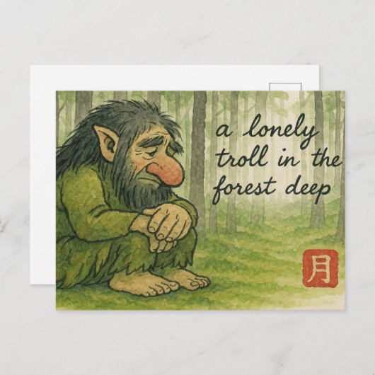 Troll Etegami Postcard ポストカード (正面/裏面)
