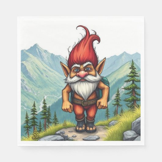 Troll Hiking in Norway, Napkins スタンダードランチョンナプキン (正面)