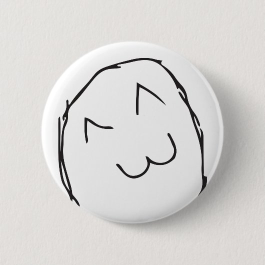 Troll Le Meミームうぶな人編集可能な色を選択 缶バッジ (正面)