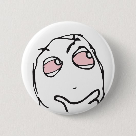 Troll Le Meミーム考えは、あなたの色のピンクの目を選択 缶バッジ (正面)