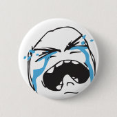 Troll Le MeミームCRYIN編集可能な色を選択 缶バッジ (正面)