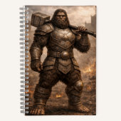 Troll Warrior Notebook – Fantasy Art Journal ノートブック (正面)