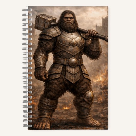 Troll Warrior Notebook – Fantasy Art Journal ノートブック (正面)