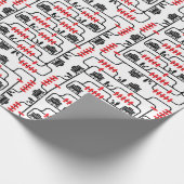 Trolleyの問題 – 白い背景 ラッピングペーパー (角)