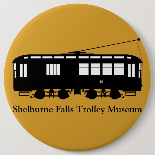 Trolley#10, Shelburne秋Trolley Museum 缶バッジ (正面)