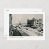 Trolley, Asbury Ave., Asbury Park, NJヴィンテージ ポストカード (正面/裏面)