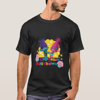 Trolls ブランチとポピーのカップケーキ tシャツ