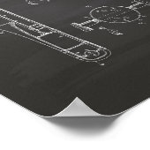 Trombone Attachment 1927 Patent Art Chalkboard ポスター (角)