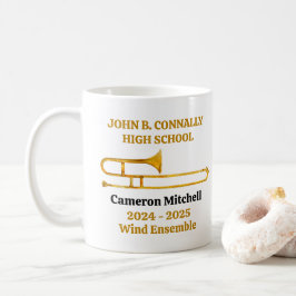 Trombone High School Band Gold Personalized コーヒーマグカップ