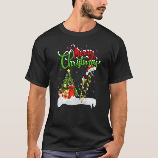 Trombone Music  Xmas Decorations Trombone Christma Tシャツ (正面)