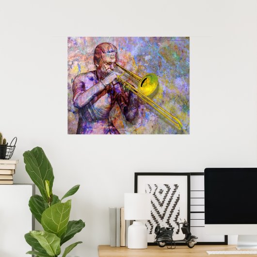 Trombone Solo poster ポスター (ホームオフィス)
