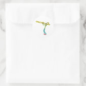 Trombone Stickman ラウンドシール (バッグ)