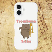 Trombone Tribe Cute Cat Musician Pink Case-Mate iPhoneケース