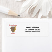 Trombone Tribe Cute Cat Personalize Return Address ラベル (インサイチュ)