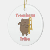 Trombone Tribe Cute Cat Pink Letterns セラミックオーナメント (左)